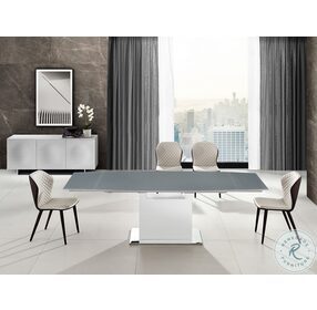Olivia Gray And White Extendable Dining Table
