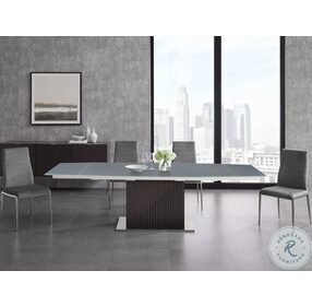 Moon Grey And Oak Extendable Dining Table