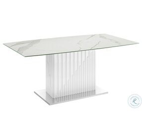 Moon White Marble Dining Table
