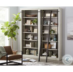 Toulouse Aged Chateau White 2 Piece Tall Bookcase Set