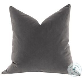 Stitch & Hand Dark Dove Velvet 22" Essential Pillow Set of 2
