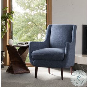 Theo Navy Upholstered Accent Chair