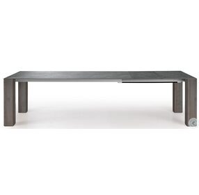 Thin Gray Extendable Dining Table