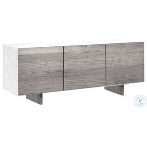 Thin White And Gray Sideboard