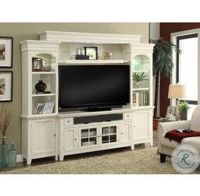 Tidewater Vintage White 3 Piece Small Entertainment Wall