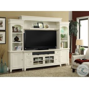 Tidewater Vintage White 3 Piece Large Entertainment Wall