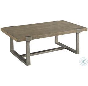 Timber Forge Rubbed Light Brown And Aged Natural Silver Rectangular Occasional Table Set