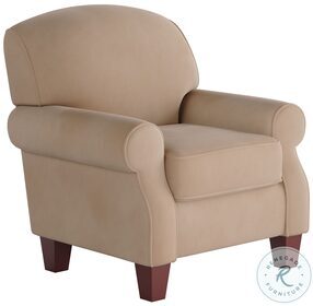 Bella Mauve Blush Round Arm Accent Chair