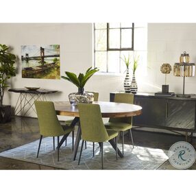 Parq Cappuccino Distressed 72" Oval Dining Table