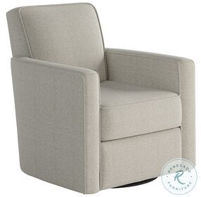 Invitation Light Grey Linen Swivel Glider Chair