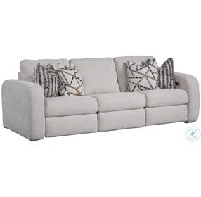 Dior Dunaway Stone 97" Double Power Reclining Sofa with Pillows