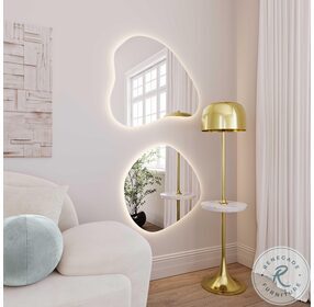 Phoebe Silver LED Wall Mirror