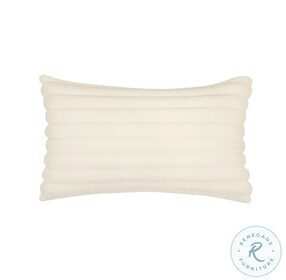 Furry Cream Vegan Fur Rectangular Accent Pillow