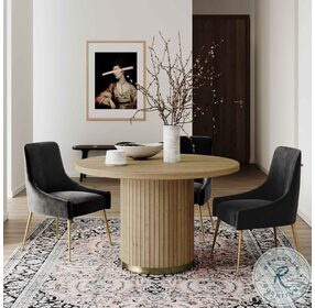 Chelsea Natural Oak Wood Round Dining Table