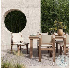 Cassie Natural 108" Rectangular Outdoor Dining Table
