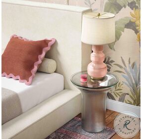Cassandra Clear Glass Flared Side Table