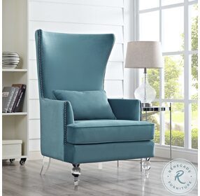 Bristol Sea Blue Velvet Chair