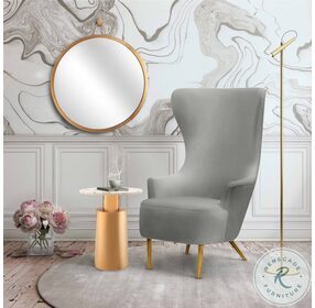 Julia Grey Wingback Chair by Inspire Me Home Decor