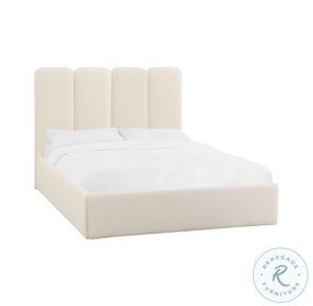 Palani Cream Boucle Upholstered Panel Bedroom Set