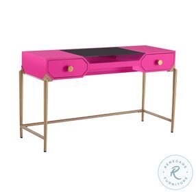 Bajo Pink Lacquer Home Office Set