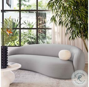 Kendall Light Grey Velvet Sofa