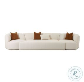 Fickle Cream Boucle 3 Piece Modular Sofa