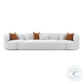 Fickle Grey Velvet 3 Piece Modular Sofa