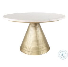 Tempo Marble Gold and White Occasional Table Set