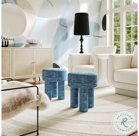Claire Teal Knubby Stool