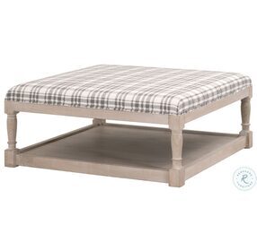 Essentials Tartan Charcoal And Natural Gray Ash Townsend Upholstered Coffee Table