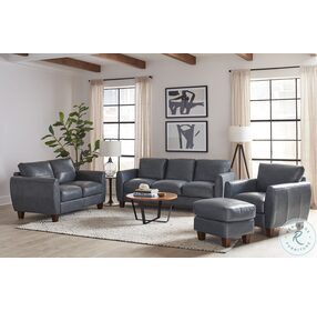 TerraTrek Blue Leather Sofa