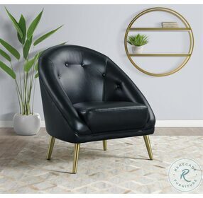 Taya Black Accent Chair