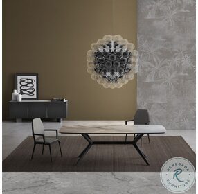Tronco Ceramic And Black 95" Dining Table