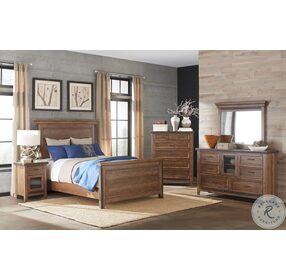Taos Canyon Brown Queen Panel Bed