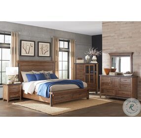 Taos Canyon Brown Queen Panel Footboard Storage Bed