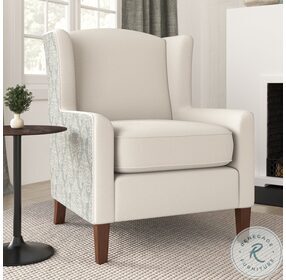Turner Beige Floral Upholstered Accent Chair