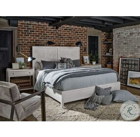Modern Farmhouse Cool White Ames King Panel Bed