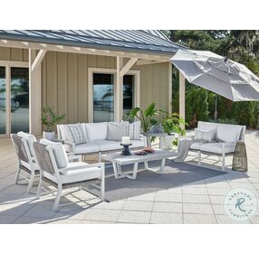 Coastal Living Tybee Canvas Natural Outdoor Lounge Chair