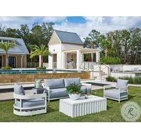 Coastal Living South Beach Canvas Granite Outdoor Swivel Lounge Chair
