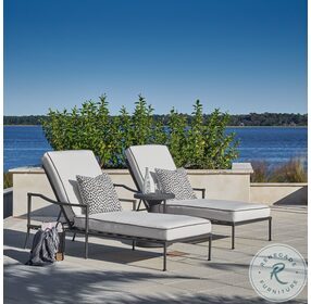 Coastal Living Seneca Canvas Natural Outdoor Chaise Lounge