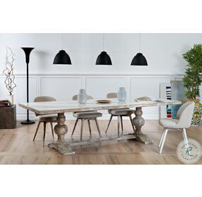 U130-As06 Gray Small 81" Dining Table