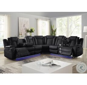 Orion Black Reclining Sectional