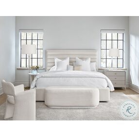 Tranquility Melborne Ivory Queen Upholstered Panel Bed