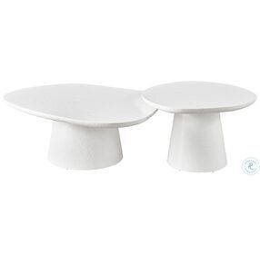 Tranquility Milky Mushroom Nesting Occasional Table Set