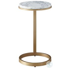 Tranquility Carrara Marble Side Table