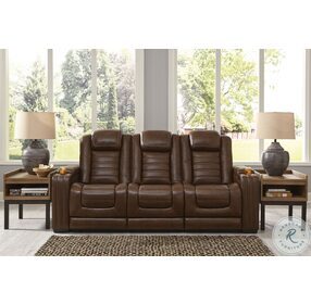 Backtrack Chocolate Power Reclining Living Room Set With Power Headrest