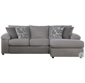 Remi Light Gray 2 Piece Chaise Sectional