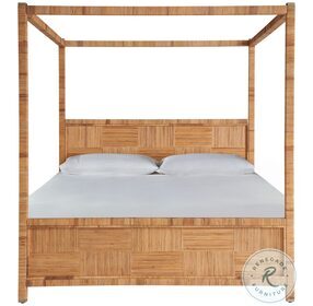 Weekender Natural Rattan Chatham Queen Poster Bed