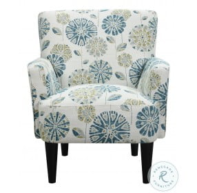 Gilmore Cascade Teal Accent Chair