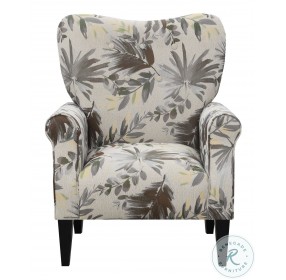 Kelley Sketch Gray Floral Accent Chair
